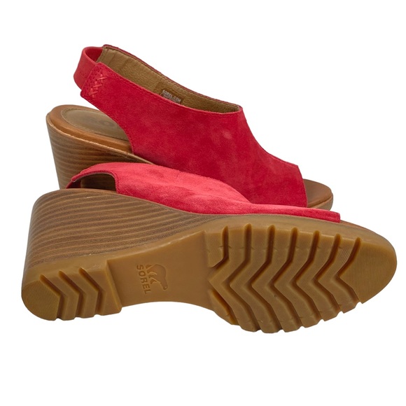 Sorel Ladies After Hours Slingback Sandals in Red size 8